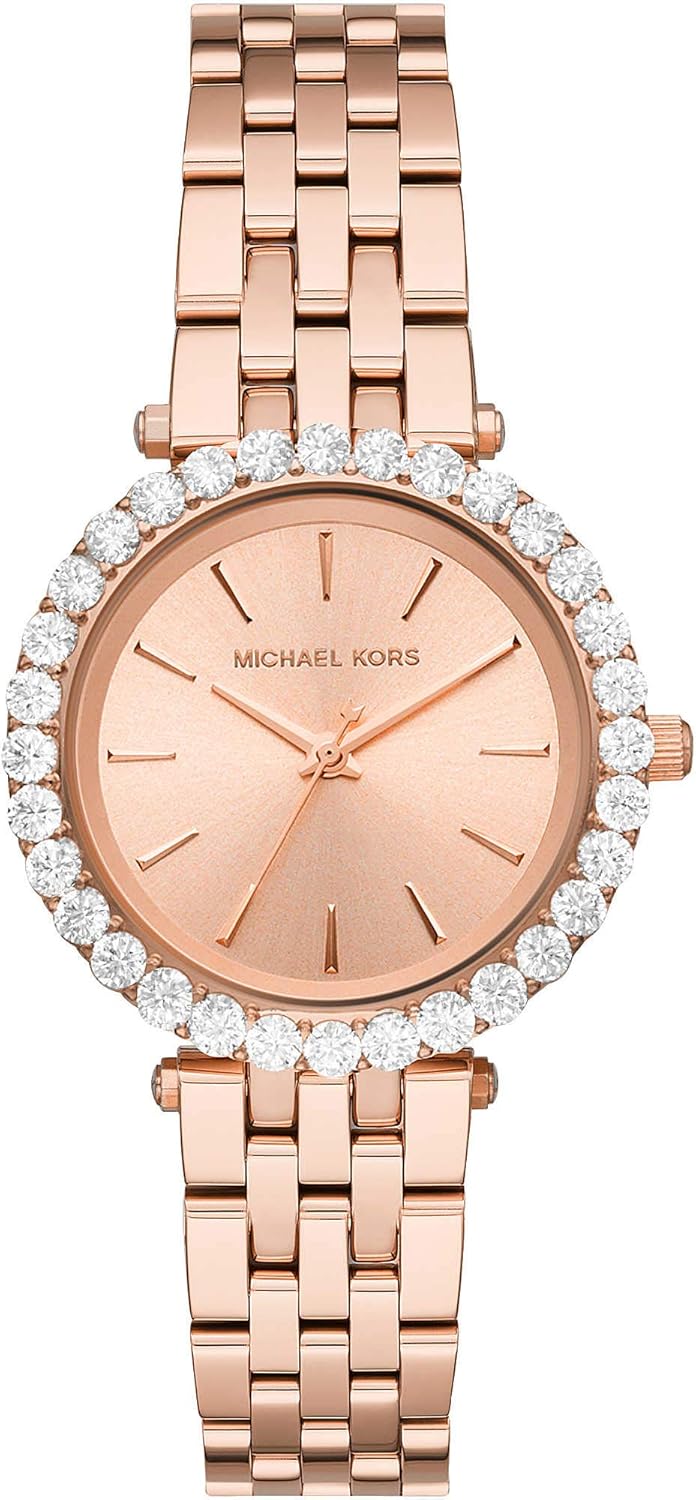 Michael Kors Darci horloge voor dames, uurwerk met roestvrij stalen of lederen band