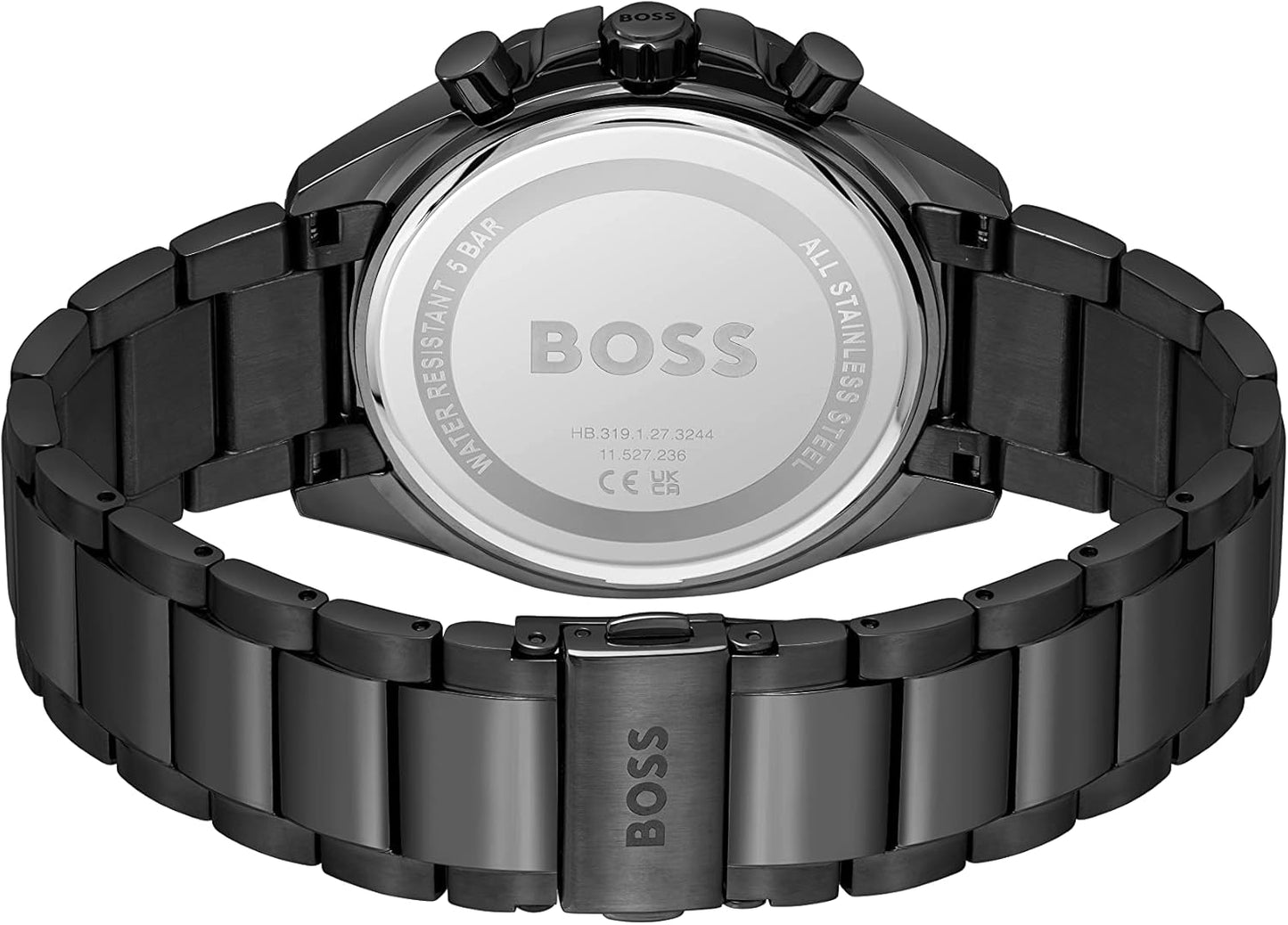 BOSS Chronograph Quartz horloge voor heren met zwarte roestvrijstalen armband - 1514016