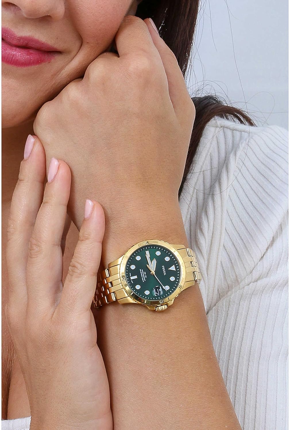 Fossil FB-01 Horloge voor dames, kwarts uurwerk met roestvrij staal of leren band