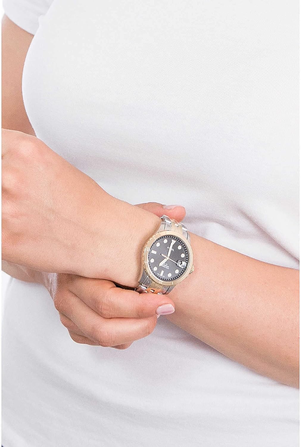 Fossil FB-01 Horloge voor dames, kwarts uurwerk met roestvrij staal of leren band