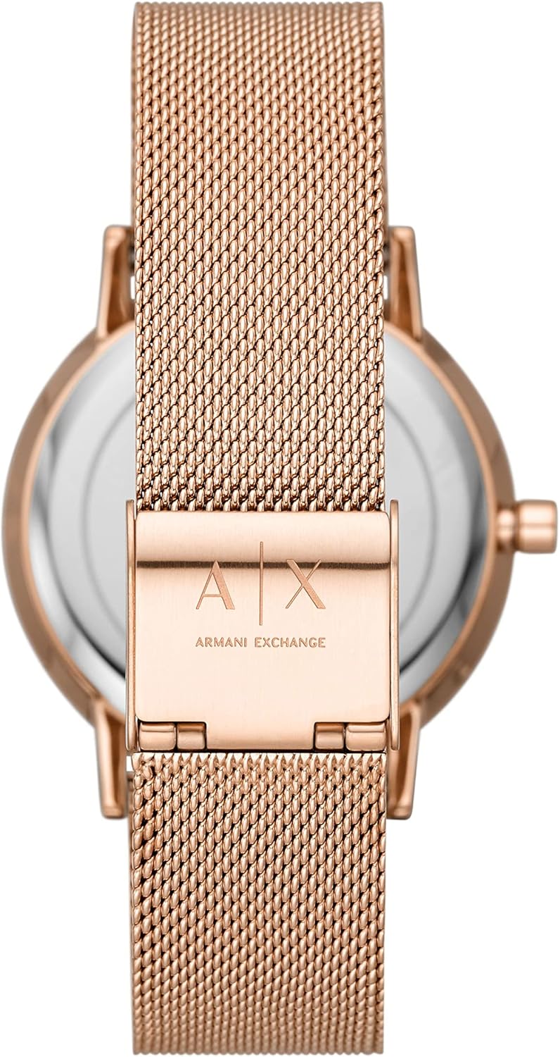 Armani Exchange Roségoudkleurig Roestvrijstalen Horloge met Drie Wijzers