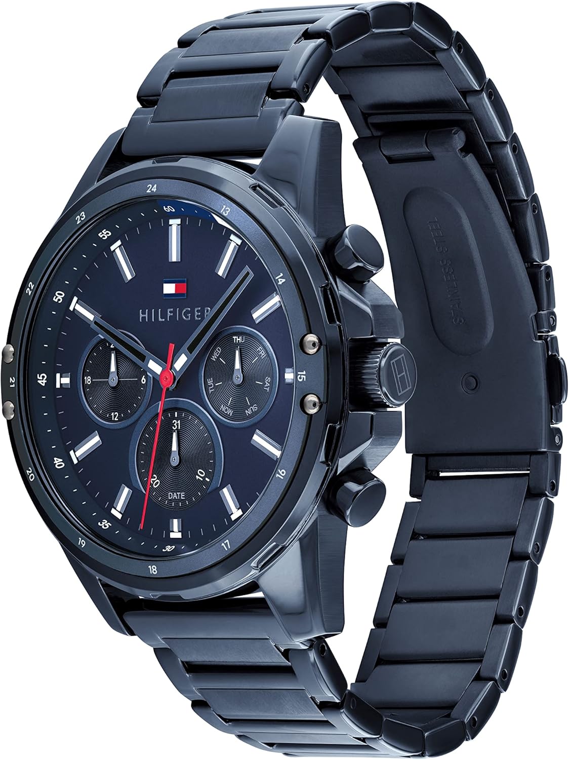 Tommy Hilfiger Multi-wijzerplaat kwarts horloge voor heren roestvrij stalen armband