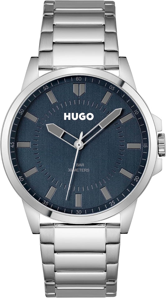 HUGO Analoog kwartshorloge voor heren, met roestvrij stalen armband 1530186