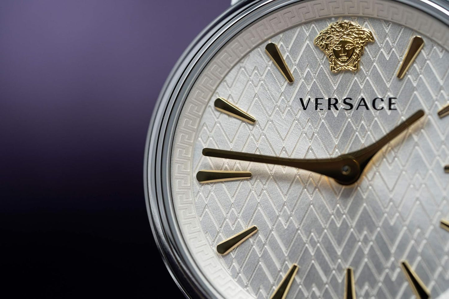 Versace Dames analoog kwartshorloge met roestvrij stalen armband VE81005 19, zilver, armband