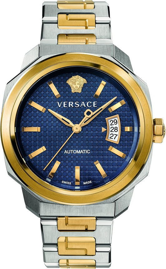 Versace Analoog automatisch herenhorloge met roestvrijstalen band VAG030016, Blauw, armband