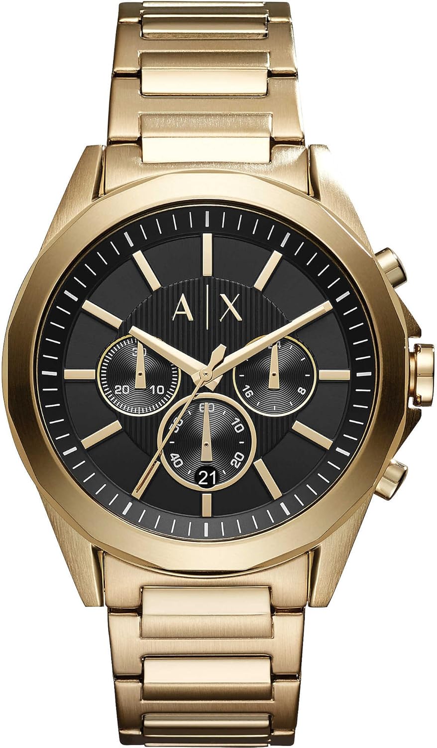 Armani Exchange Heren Chronograaf Horloge in roestvrij staal, 44mm kastmaat