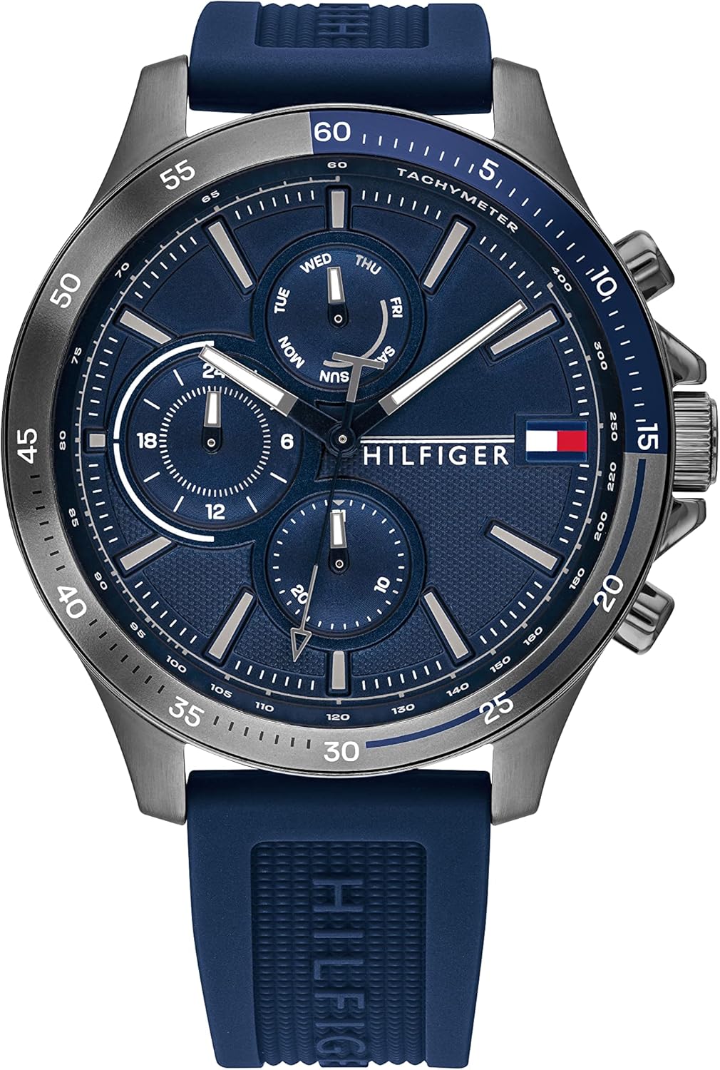 Tommy Hilfiger Analoog multifunctioneel kwartshorloge voor heren met roestvrij staal of siliconen armband
