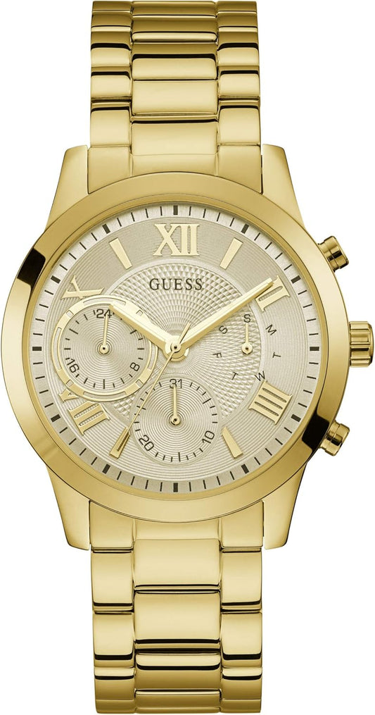 Guess Womens Multi Dial horloge zonne-met roestvrij stalen band