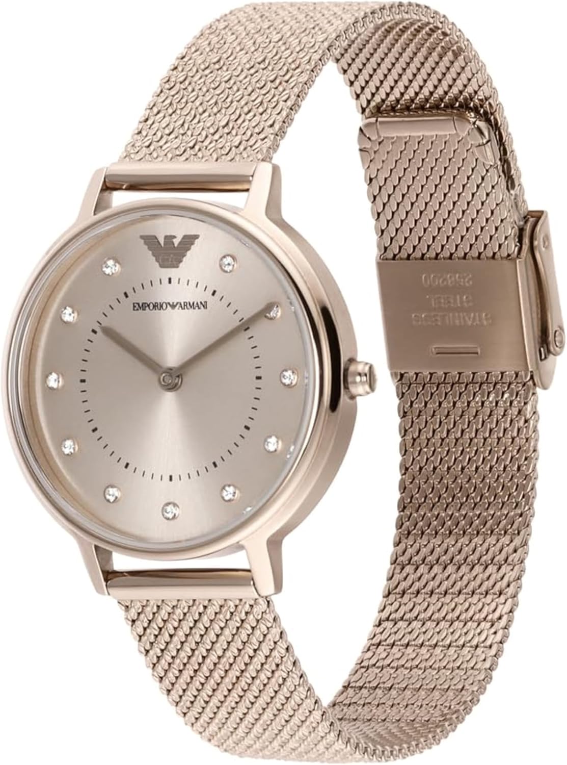 Emporio Armani Dameshorloge tweewijzers-polshorloge van roestvrij staal, 32 mm behuizingsgrootte