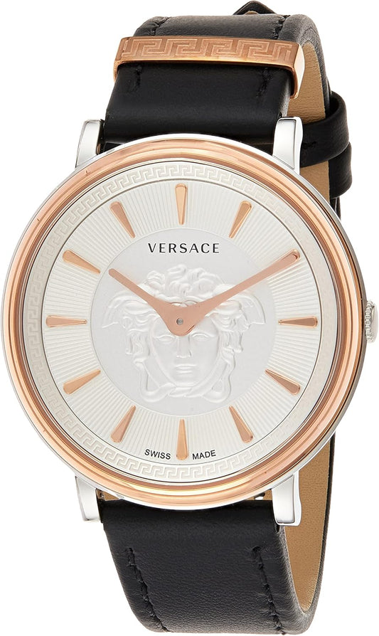 VERSACE Dameshorloge V Circle Dameshorloge Leren Armband 38MM VE81029 19, Riemen.