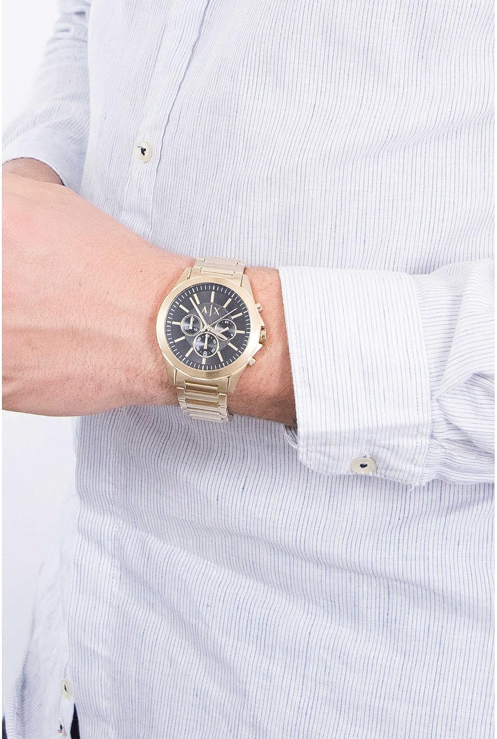 Armani Exchange Heren Chronograaf Horloge in roestvrij staal, 44mm kastmaat