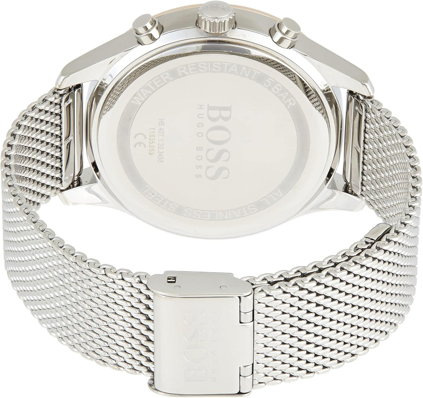 Boss Associate Chronograaf kwartshorloge voor heren, met roestvrijstalen armband