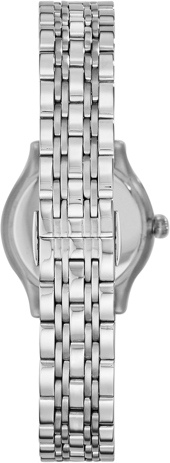 Emporio Armani Dames Analoog Kwartshorloge Met Roestvrij Stalen Armband, Zilver, Eén maat, AR1803