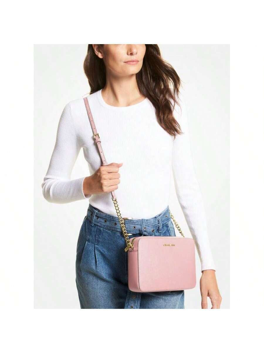Michael Kors Michael_Kors | Jet Set Large Saffiano Leather Crossbody Bag