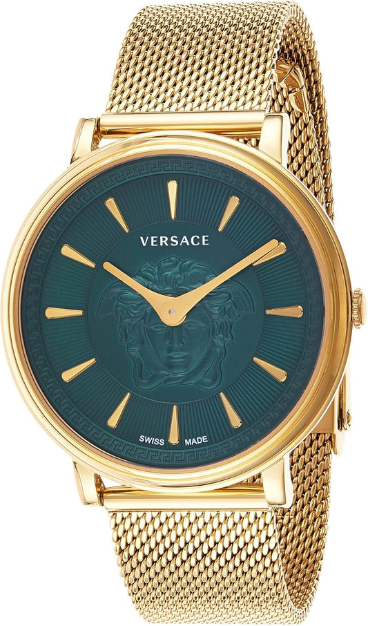 VERSACE Dameshorloge V-Circle Gold roestvrij staal 38 mm VE81025 19, armband