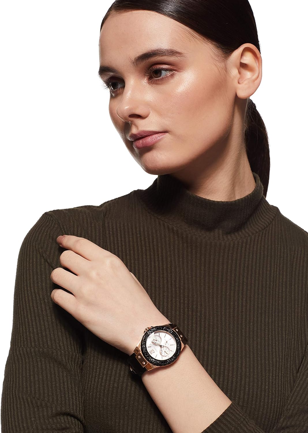 Guess Dames Multi Dial Quartz Horloge Limelight