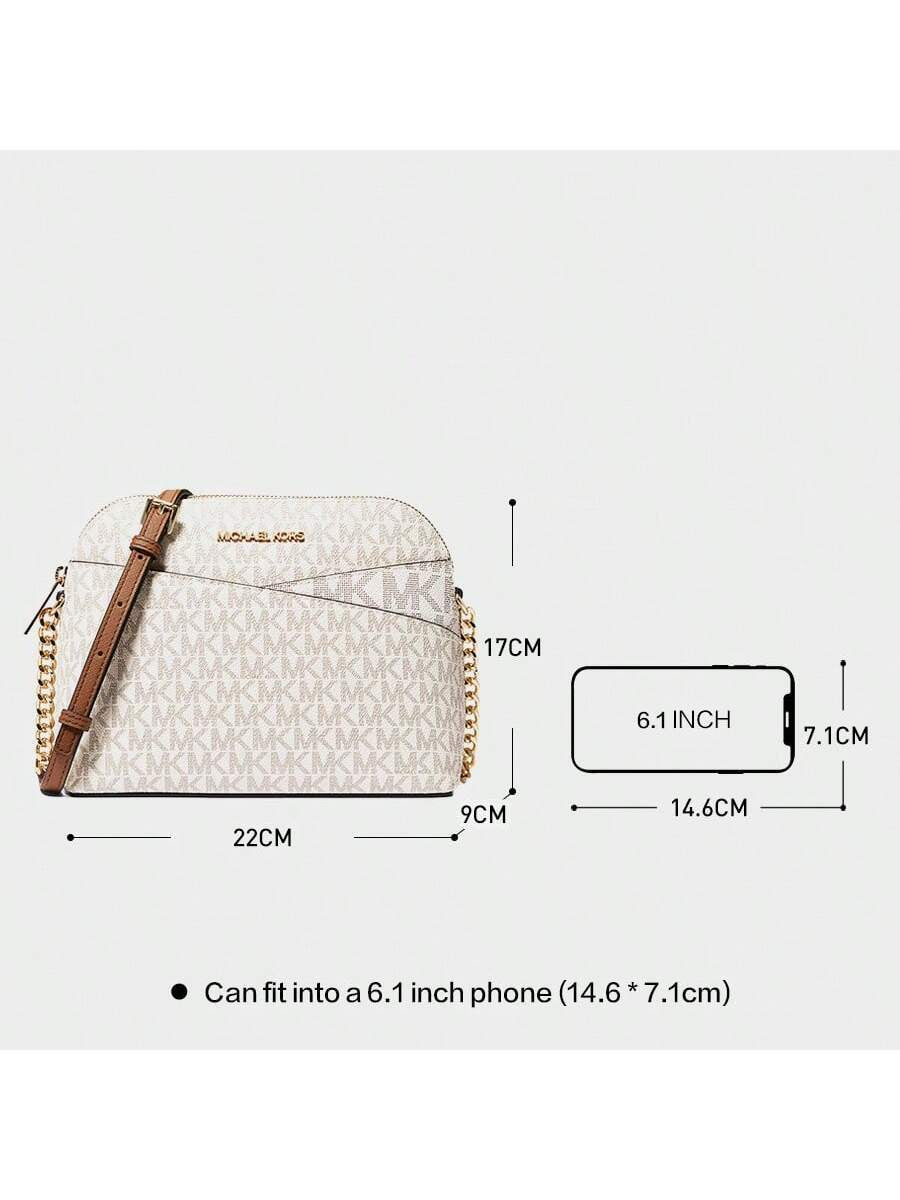 Michael Kors Michael_Kors | Jet Set Travel Medium Logo Dome Crossbody Bag Travel Purses and Bags Women Bags for Women