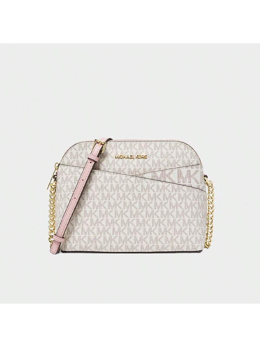 Michael Kors Michael_Kors | Jet Set Travel Medium Logo Dome Crossbody Bag Travel Purses and Bags Women Bags for Women