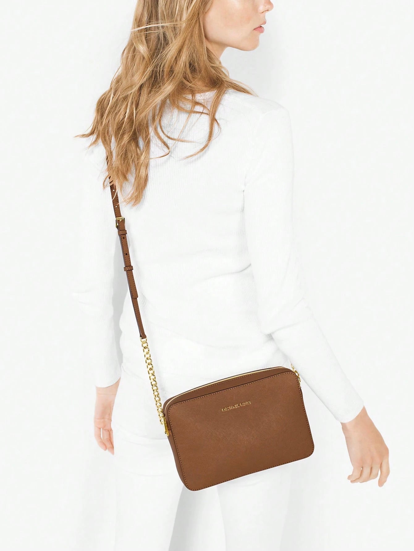 Michael Kors Jet Set Large Saffiano Leather Crossbody Bag Women Large Camera Bag,Purses and Bags Women Bags for Women