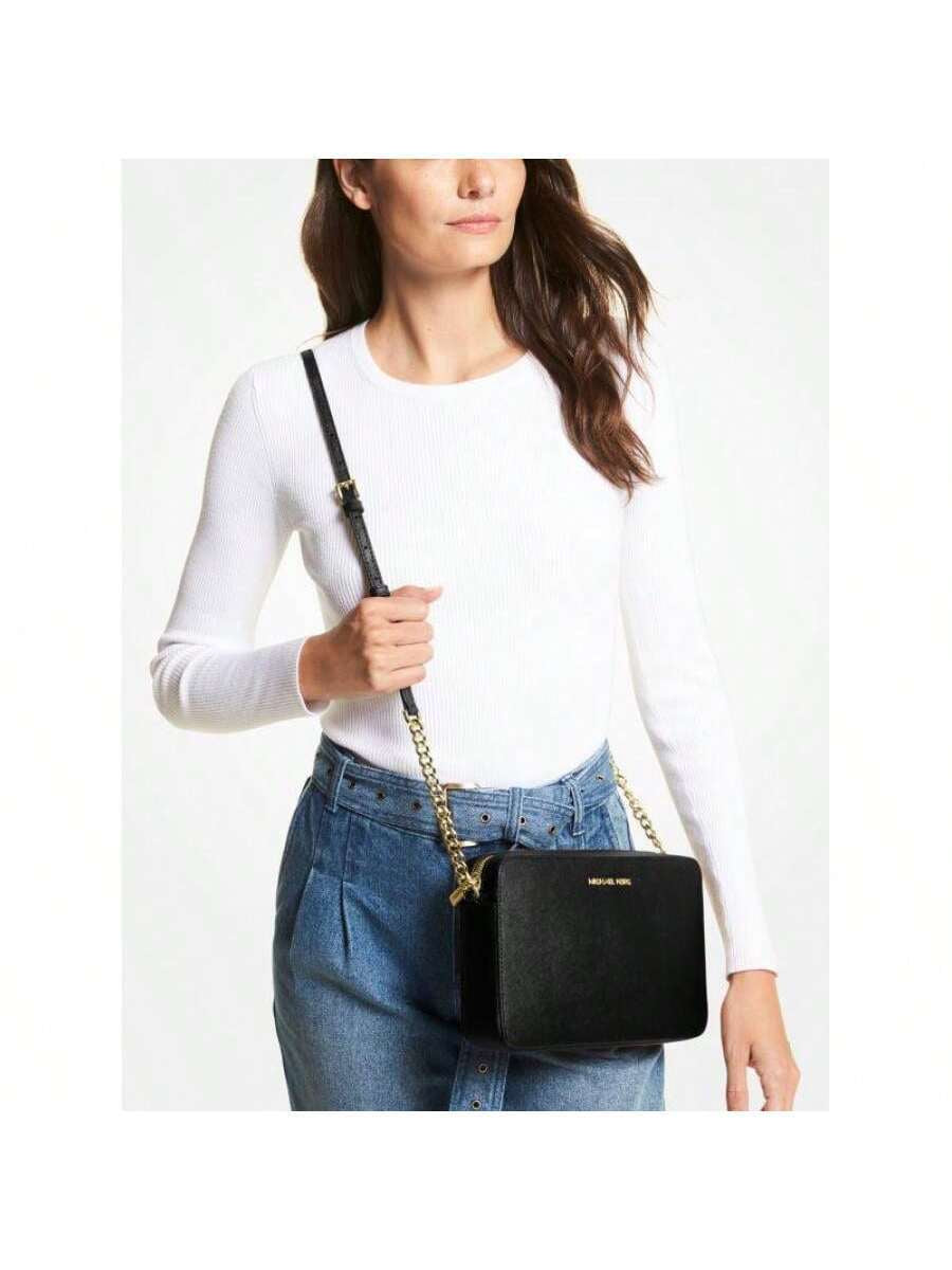 Michael Kors Michael_Kors | Jet Set Large Saffiano Leather Crossbody Bag