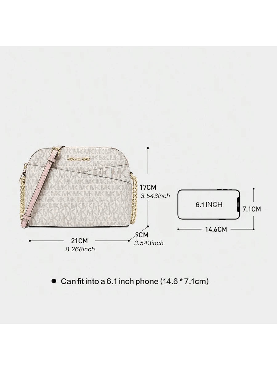 Michael Kors Michael_Kors | Jet Set Travel Medium Logo Dome Crossbody Bag Travel Purses and Bags Women Bags for Women